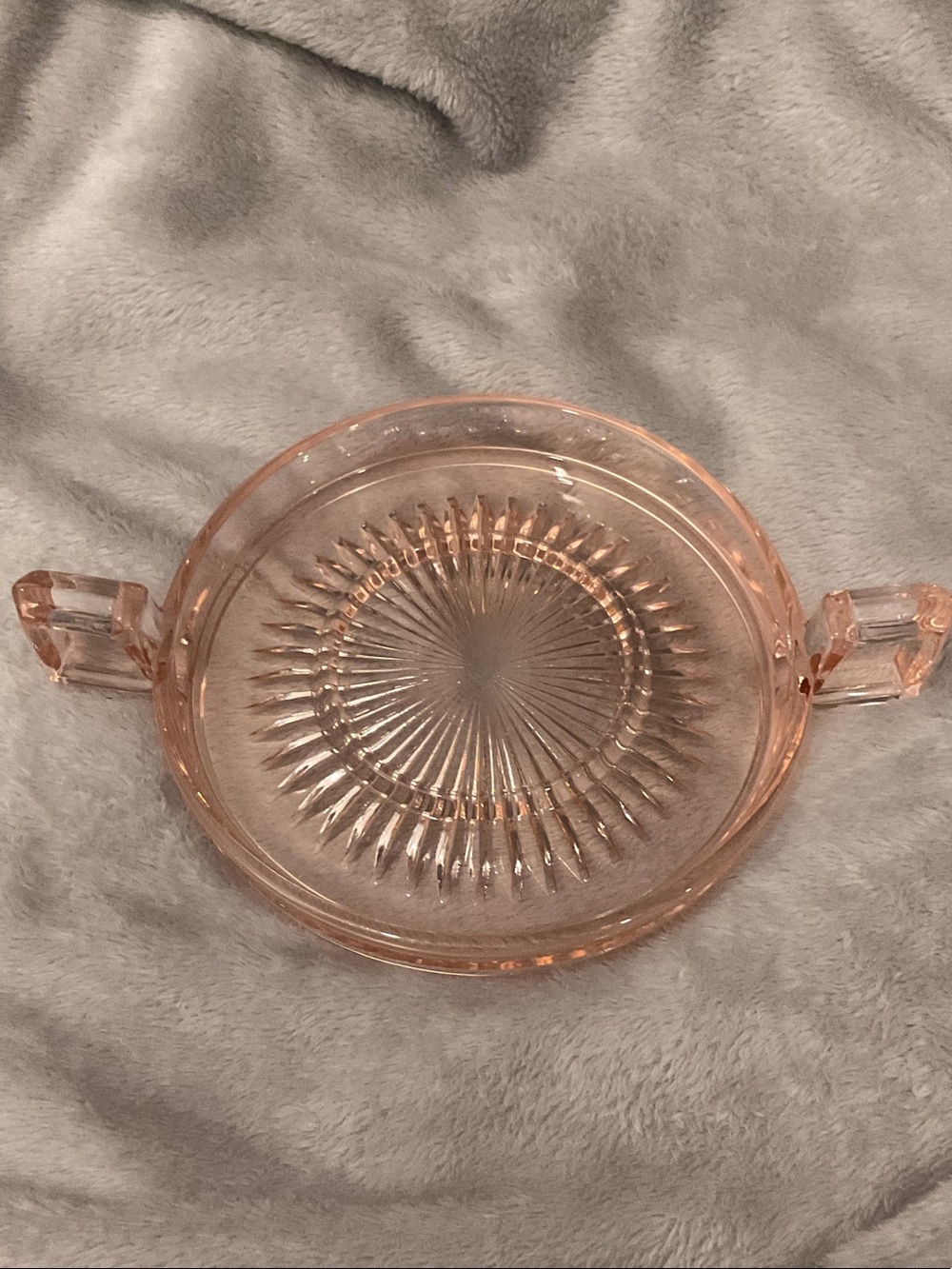 Pink Glass with Handles - Brand:
